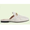 Replica Gucci Women Maxi GG Matelassé Princetown Slipper White Horsebit Leather Sole Flat