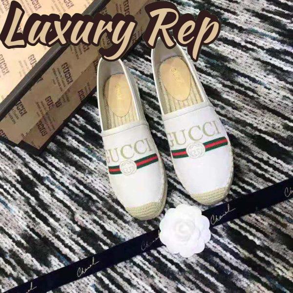 Replica Gucci Women Gucci Logo Canvas Espadrille 2cm Platform-Beige 5