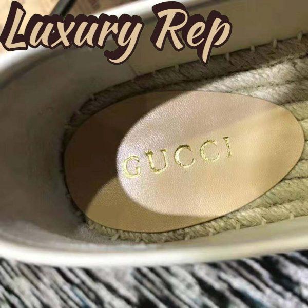 Replica Gucci Women Gucci Logo Canvas Espadrille 2cm Platform-Beige 9
