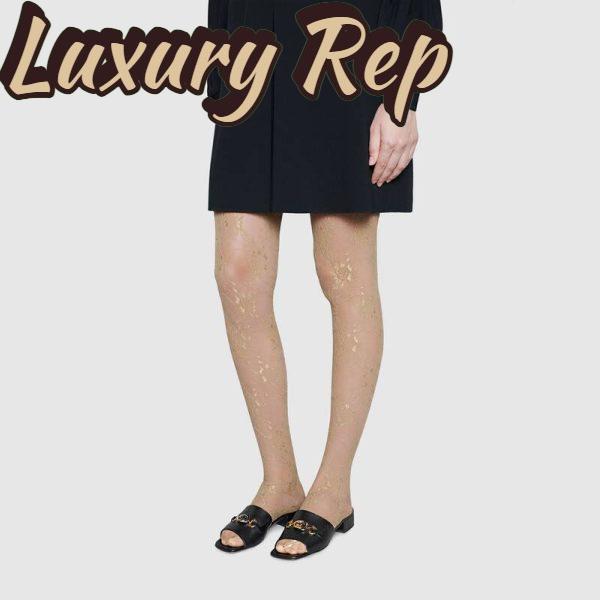 Replica Gucci Women Zumi Leather Slide Sandal Interlocking G Horsebit Black Leather 2.5 cm Heel Height 11