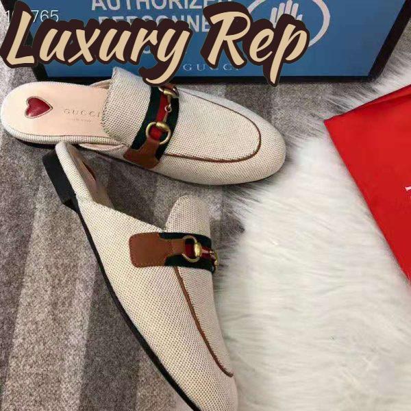Replica Gucci Women’s Princetown Canvas Slipper 1cm Heel-Sandy 6