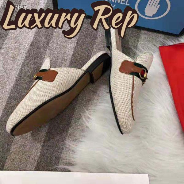 Replica Gucci Women’s Princetown Canvas Slipper 1cm Heel-Sandy 8