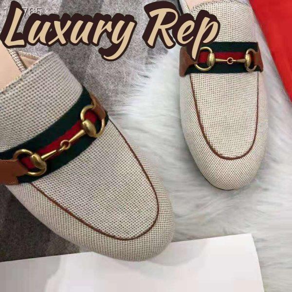 Replica Gucci Women’s Princetown Canvas Slipper 1cm Heel-Sandy 10