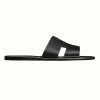 Replica Hermes Unisex Izmir Sandal in Calfskin with Iconic “H”-Brown 11
