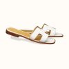 Replica Hermes Women Oran Sandal Patent Calfskin Iconic “H”-Yellow 5