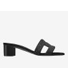 Replica Hermes Women Shoes Oasis Sandal 50mm Heel-Black