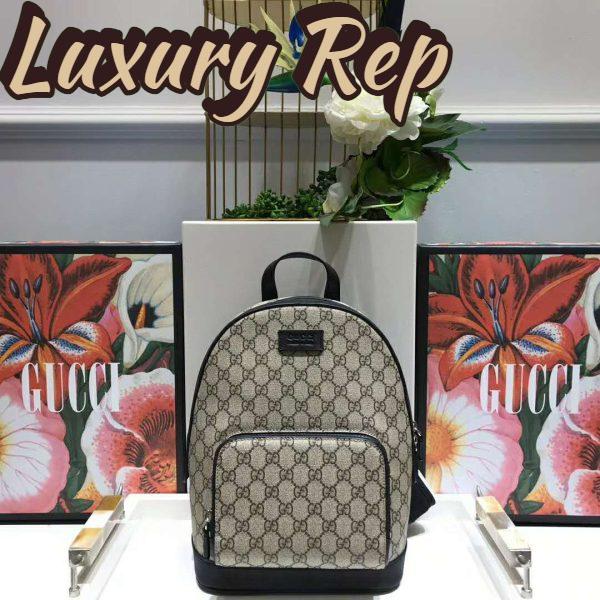 Replica Gucci GG Unisex Eden Small Backpack Beige/Ebony GG Supreme Canvas 3