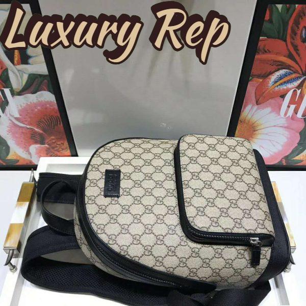 Replica Gucci GG Unisex Eden Small Backpack Beige/Ebony GG Supreme Canvas 4