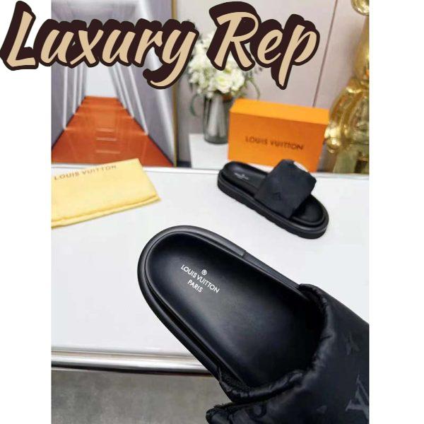Replica Louis Vuitton LV Unisex Pool Pillow Comfort Mule Black Monogram Nylon 10