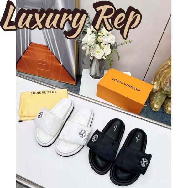 Replica Louis Vuitton LV Unisex Pool Pillow Comfort Mule Black Monogram Nylon 11