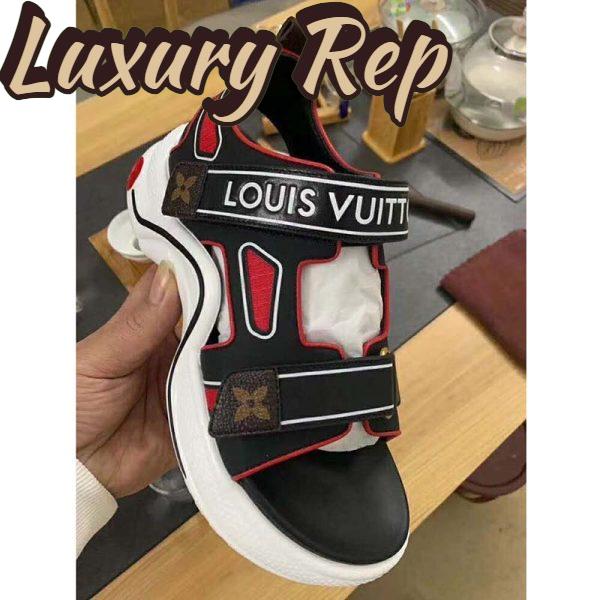 Replica Louis Vuitton LV Women LV Archlight Sporty Sandal Monogram Canvas-Red 10