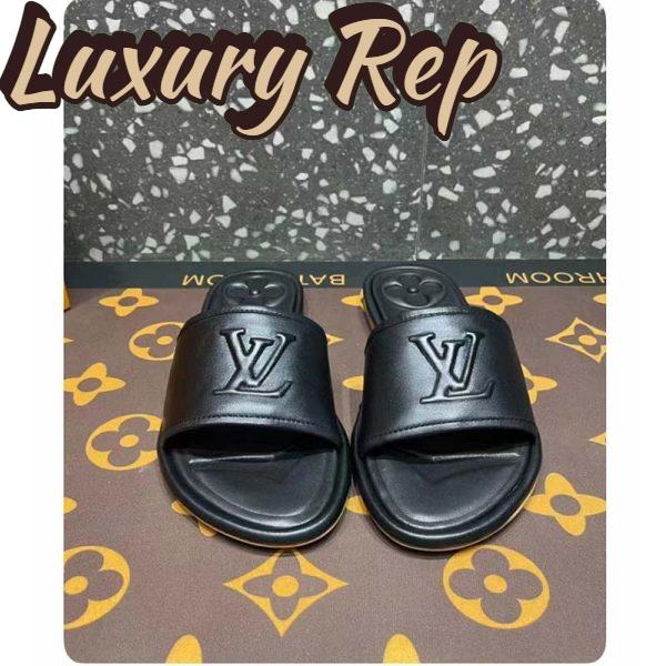 Replica Louis Vuitton LV Women Magnetic Flat Mule Black Lambskin Leather Outsole 5