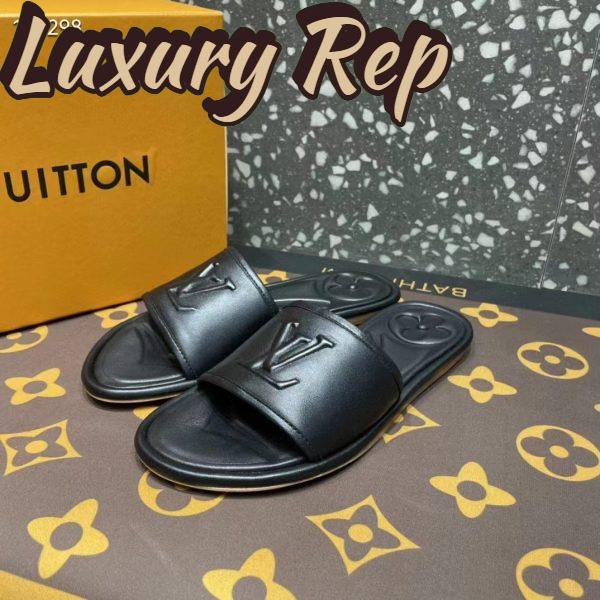 Replica Louis Vuitton LV Women Magnetic Flat Mule Black Lambskin Leather Outsole 6