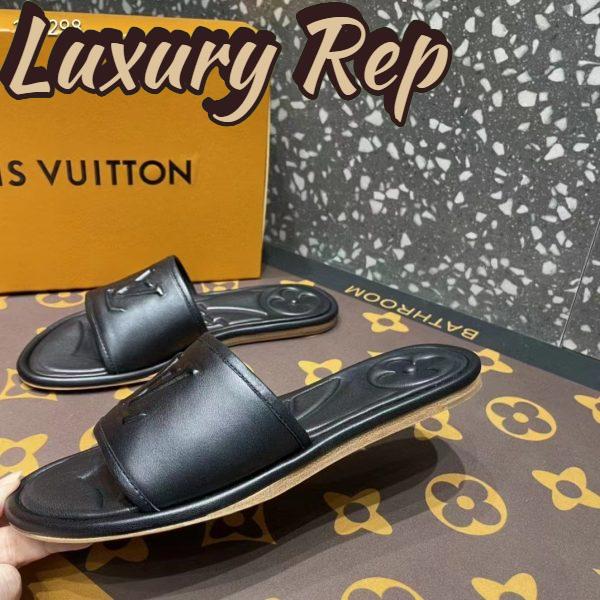 Replica Louis Vuitton LV Women Magnetic Flat Mule Black Lambskin Leather Outsole 7