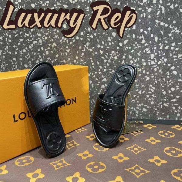 Replica Louis Vuitton LV Women Magnetic Flat Mule Black Lambskin Leather Outsole 8