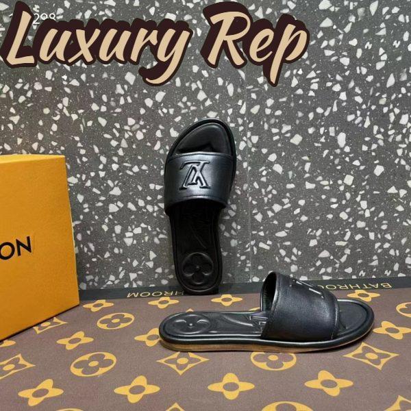 Replica Louis Vuitton LV Women Magnetic Flat Mule Black Lambskin Leather Outsole 9