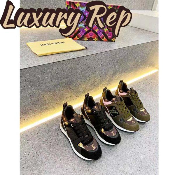 Replica Louis Vuitton LV Unisex Run Away Sneaker Khaki Green Suede Calf Leather Monogram 7