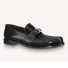 Replica Louis Vuitton Men Major Loafer Grained Calf Leather Wool Lining-Black 13