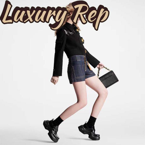 Replica Louis Vuitton Unisex LV Archlight 2.0 Platform Loafer Black Glazed Calf Leather 14