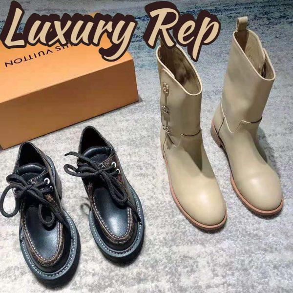 Replica Louis Vuitton Women LV Beaubourg Platform Derby Calf Leather Patent Monogram Canvas 10