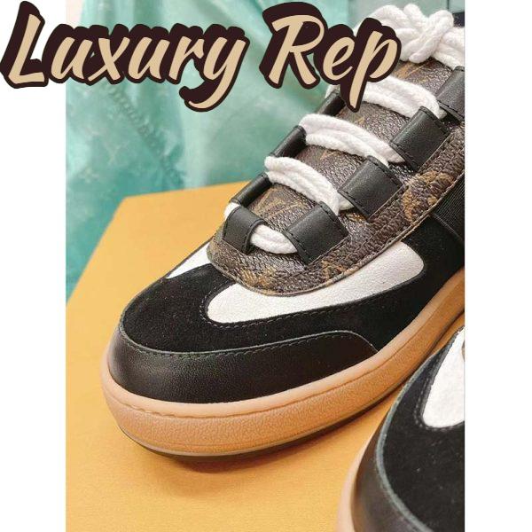 Replica Louis Vuitton Women LV Lous Open-Back Sneaker Black Suede Calf Leather Double Laces 13