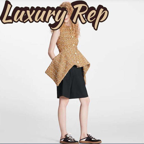Replica Louis Vuitton Women LV Lous Open-Back Sneaker Black Suede Calf Leather Double Laces 15