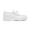 Replica Prada Women Brushed-Leather Mary Jane T-Strap Shoes-White 11