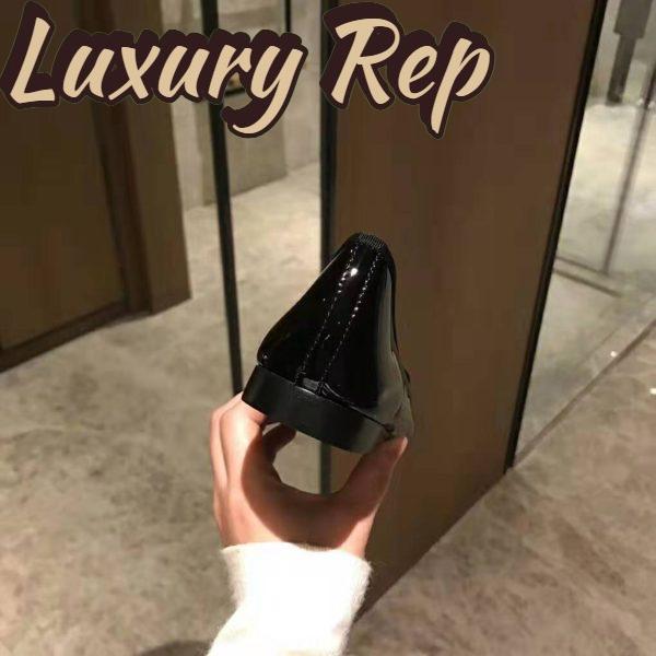 Replica Chanel Women Ballerinas in Patent Calfskin Leather-Black 10