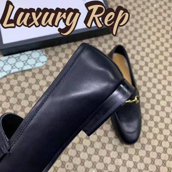 Replica Gucci Women Gucci Jordaan Leather Loafer 1.27cm Heel-Black 4