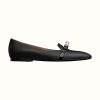 Replica Hermes Women Shoes Pegase Ballerina in Calfskin-Navy 9
