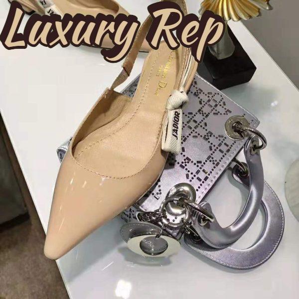Replica Dior Women J’adior Patent Calfskin Ballet Pump in 1cm Heel-Sandy 8