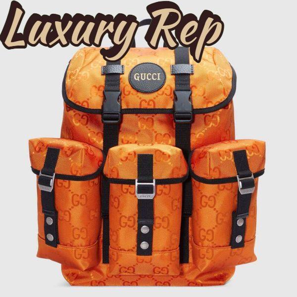 Replica Gucci Unisex Gucci Off The Grid Backpack Orange GG Nylon 2