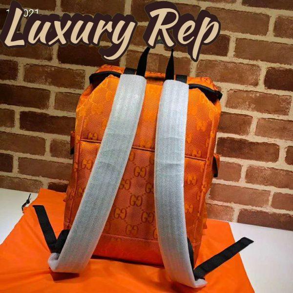 Replica Gucci Unisex Gucci Off The Grid Backpack Orange GG Nylon 5