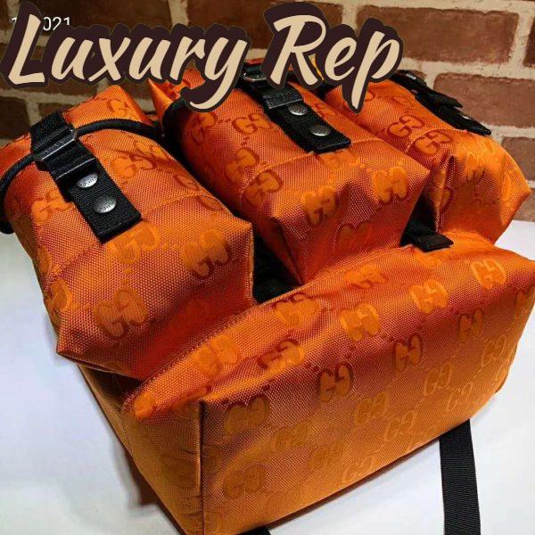 Replica Gucci Unisex Gucci Off The Grid Backpack Orange GG Nylon 6