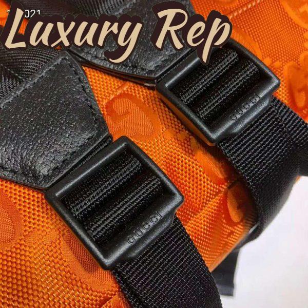 Replica Gucci Unisex Gucci Off The Grid Backpack Orange GG Nylon 8