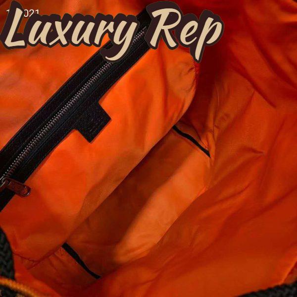 Replica Gucci Unisex Gucci Off The Grid Backpack Orange GG Nylon 11