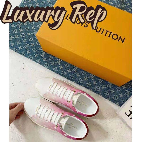 Replica Louis Vuitton Women Frontrow Sneaker Calf Leather Monogram Canvas Louis Vuitton Signature 6