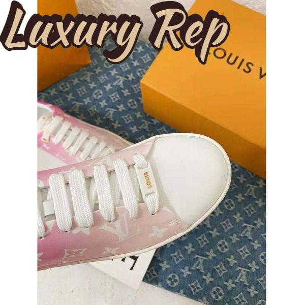 Replica Louis Vuitton Women Frontrow Sneaker Calf Leather Monogram Canvas Louis Vuitton Signature 11