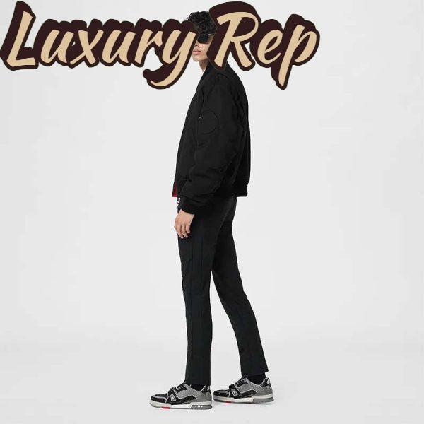 Replica Louis Vuitton Unisex Trainer Sneaker Black Strass Rubber Outsole LV Initials Monogram Flowers 13