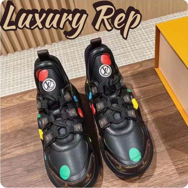 Replica Louis Vuitton Unisex LV x YK Archlight Sneaker Black Calf Leather Oversized Rubber Outsole 5