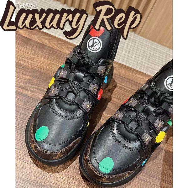 Replica Louis Vuitton Unisex LV x YK Archlight Sneaker Black Calf Leather Oversized Rubber Outsole 8