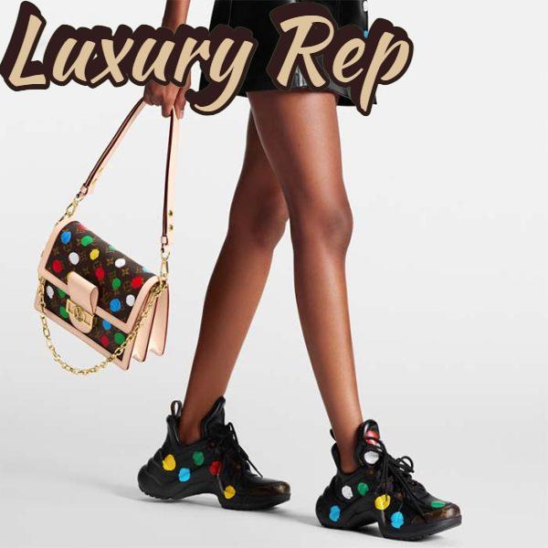 Replica Louis Vuitton Unisex LV x YK Archlight Sneaker Black Calf Leather Oversized Rubber Outsole 13