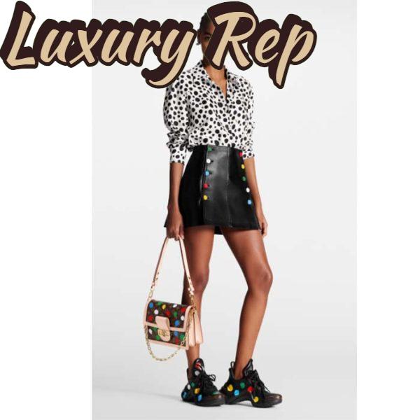 Replica Louis Vuitton Unisex LV x YK Archlight Sneaker Black Calf Leather Oversized Rubber Outsole 14