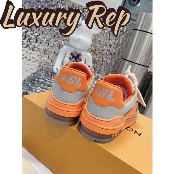 Replica Louis Vuitton Unisex LV Trainer Sneaker Orange Epi Calf Leather Rubber Outsole 11