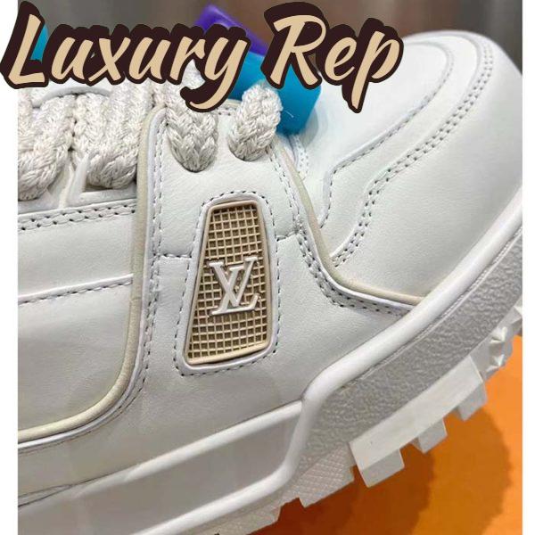 Replica Louis Vuitton Unisex LV Trainer Maxi Sneaker White Mix of Materials Rubber 10