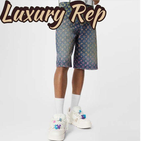 Replica Louis Vuitton Unisex LV Trainer Maxi Sneaker White Mix of Materials Rubber 13