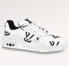 Replica Louis Vuitton Unisex LV Trainer Sneaker Black Monogram Denim Monogram Embossed Grained Calf 13