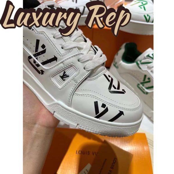 Replica Louis Vuitton Unisex LV Trainer Sneaker Black Mix Sustainable Materials Monogram Flowers 6